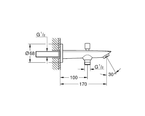 Излив для смесителя Grohe BauCosmopolitan 13425001 Хром