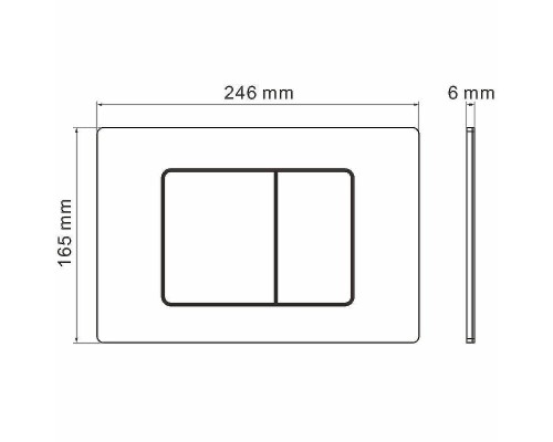 Клавиша смыва Grossman Classic 700.K31.04.21M.21M цвет Черный матовый