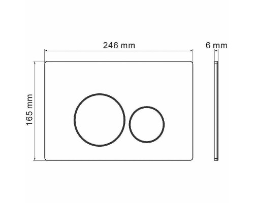 Клавиша смыва Grossman Style 700.K31.05.21M.21M цвет Черный матовый