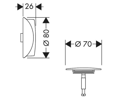 Накладки для слив-перелива Hansgrohe Flexaplus 58185340 Шлифованный черный хром