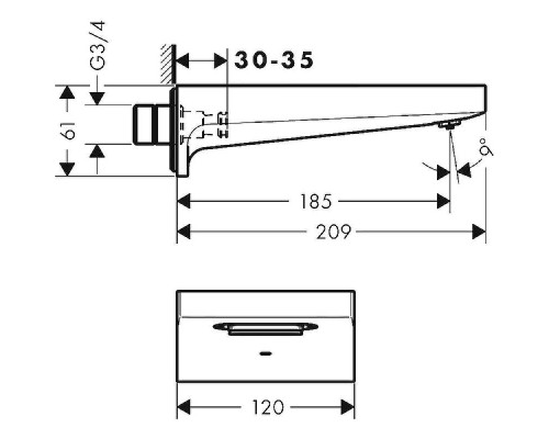 Излив для смесителя Hansgrohe Metropol 32543700 Белый матовый