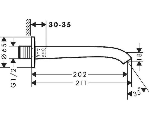Излив для смесителя Hansgrohe Vivenis 75410670 Черный матовый