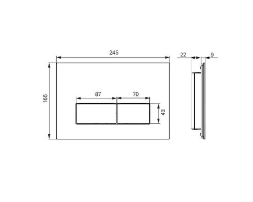 Клавиша смыва Iddis On-X ONX01B0i77 Черный мрамор