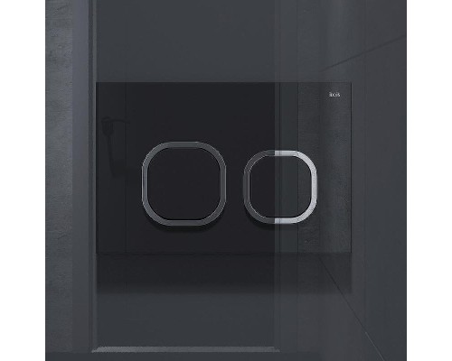 Клавиша смыва Iddis Uniglass UNG01BCi77 Черная Хром