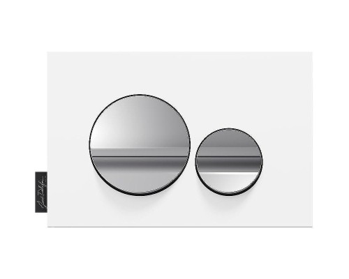 Клавиша смыва Jacob Delafon E20859-CP-MWH Хром глянцевый Белая матовая