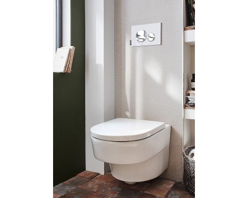 Клавиша смыва Jacob Delafon E20859-CP-MWH Хром глянцевый Белая матовая