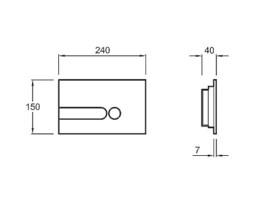 Клавиша смыва Jacob Delafon E4326-CP Хром