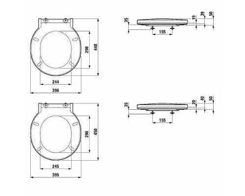 Сиденье для унитаза Laufen Val 8.9428.1.000.000.1 с Микролифтом
