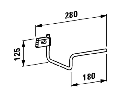 Полотенцедержатель Laufen Val 3.8128.1.004.000.1 Хром