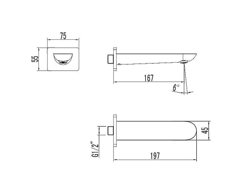 Излив для смесителя Lemark LM4981CW Хром Белый