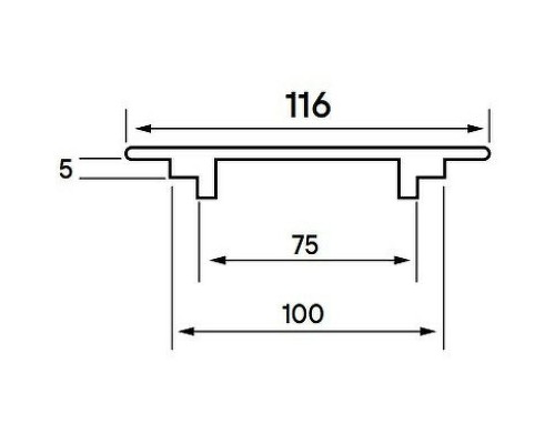 Декоративная накладка Paulmark PM116-GM Вороненая сталь
