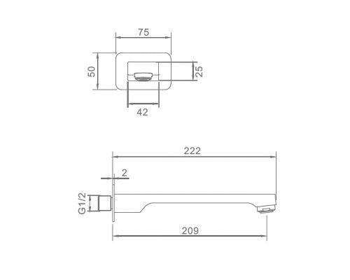 Излив для смесителя Raglo R473.60 цвет Хром