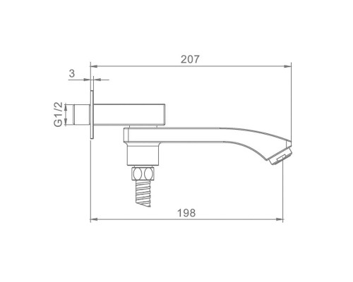 Излив для смесителя Raglo R473.70.03 цвет Золото матовое