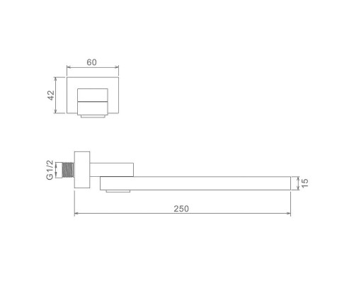 Излив для смесителя Raglo R473.74.09 цвет Графит матовый
