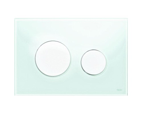 Клавиша смыва Tece Loop Glass 9240651 для унитаза Зеленая Белая