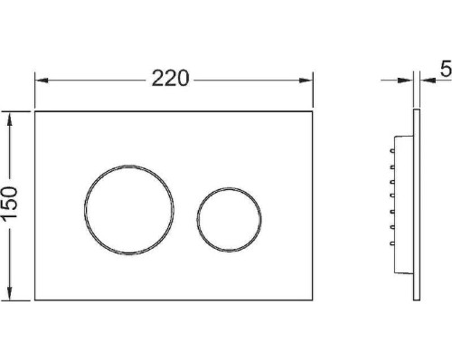 Клавиша смыва Tece Loop 2.0 9240922 для унитаза Хром матовый