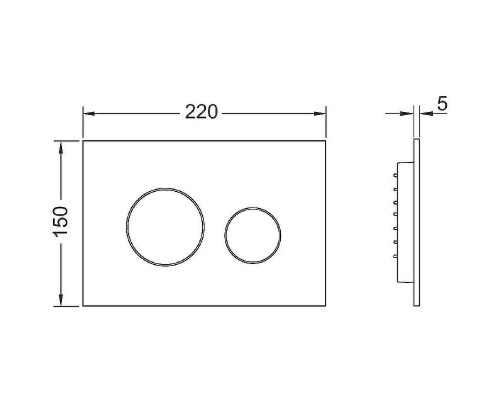 Клавиша смыва Tece Loop 2.0 9240927 для унитаза Хром глянцевый