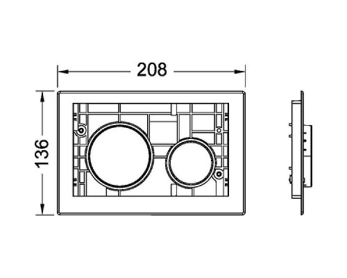 Клавиша смыва Tece Loop 9240618 для унитаза Белая матовая