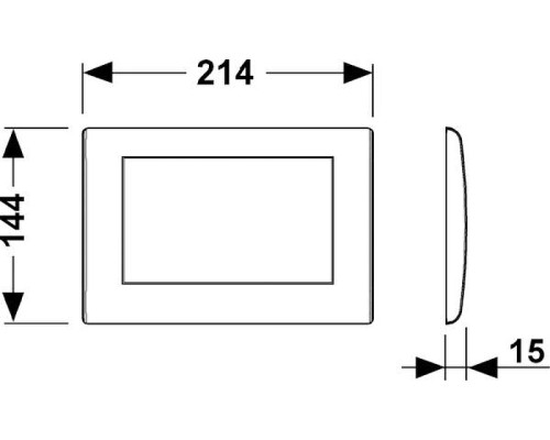 Клавиша смыва Tece Planus 9240310 для унитаза Нержавеющая сталь Сатин
