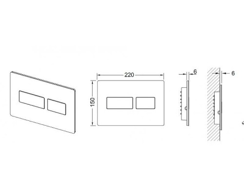Клавиша смыва Tece Solid 9240434 Нержавеющая сталь Сатин