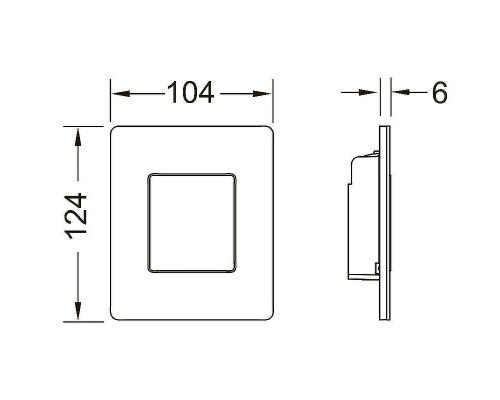 Клавиша смыва Tece Solid Urinal 9242435 для писсуара Черная матовая