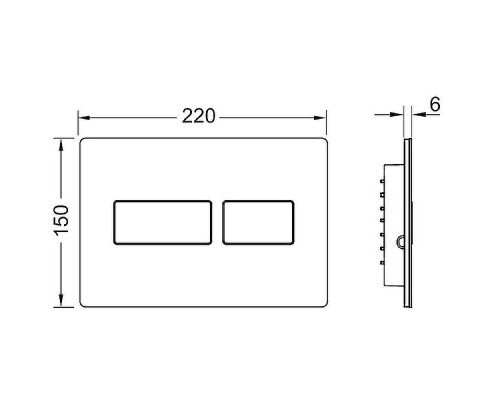 Клавиша смыва Tece Solid 9240416 Черная матовая