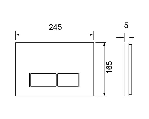 Клавиша смыва Tece Spring S240501 цвет Нержавеющая сталь