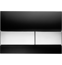 Клавиша смыва Tece Square 9240807 для унитаза Черная Хром глянцевый