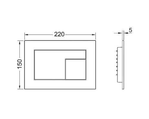 Клавиша смыва Tece Velvet 9240735 для унитаза Bianco Kos