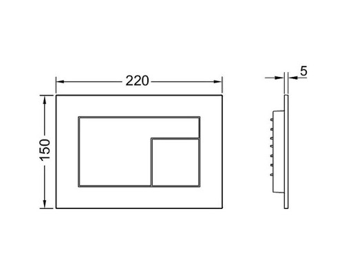 Клавиша смыва Tece Velvet 9240731 для унитаза Антрацит