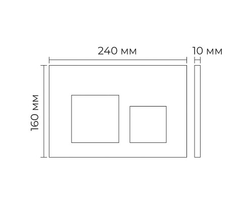 Клавиша смыва Terminus 82K24х16C цвет Хром