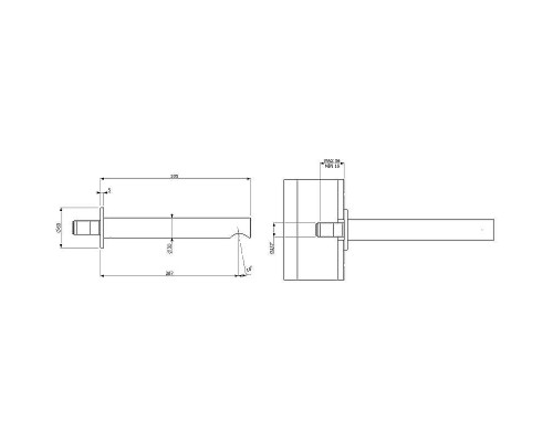Излив для смесителя Villeroy&Boch Loop & Friends TVT106505153K5 Черный матовый