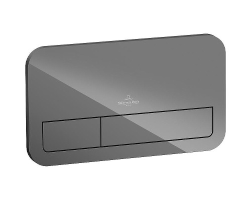 Клавиша смыва Villeroy&Boch ViConnect 922400RA Серая глянцевая стекло