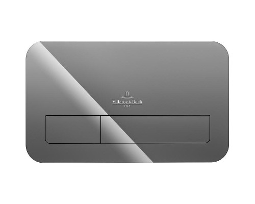 Клавиша смыва Villeroy&Boch ViConnect 922400RA Серая глянцевая стекло