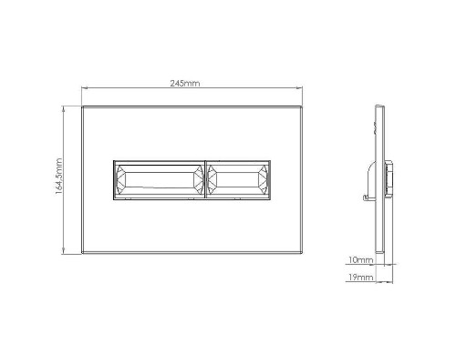 Клавиша смыва Vincea Line VFP-732MB Черная матовая