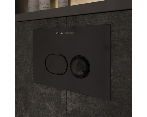 Клавиша смыва Vitra Liquid 740-2101 Черная глянцевая
