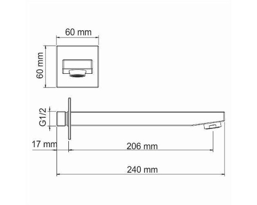 Излив для смесителя WasserKRAFT A091 цвет Хром