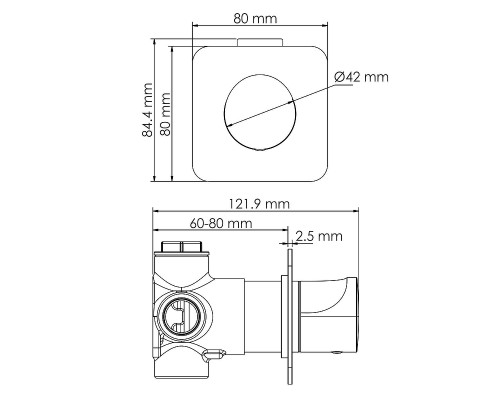Переключатель потоков WasserKRAFT Weida A268 Хром