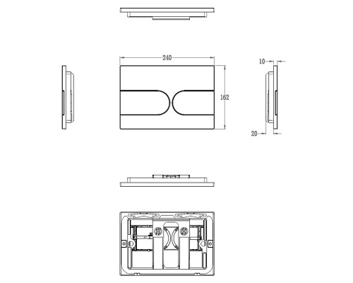 Клавиша смыва Wonzon & Woghand WW-IB233-MW цвет Белый матовый