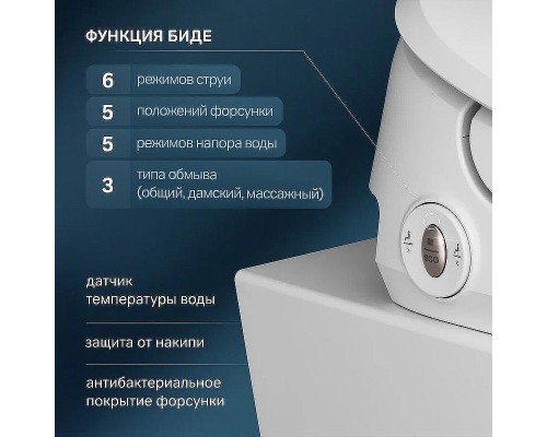 Крышка-биде AM.PM Func CCC8F7851WH с Микролифтом