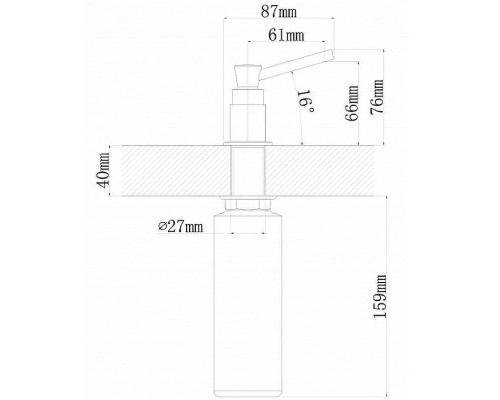 Дозатор для моющего средства Florentina Каскад 703.725.0000.305 Грей