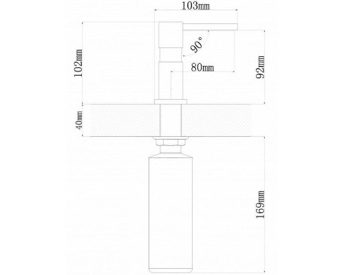 Дозатор для моющего средства Florentina Квадро 703.726.0000.306 Капучино