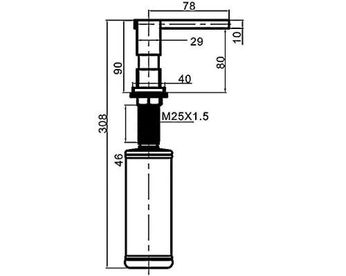 Дозатор для моющего средства Gappo G40 G404-5 Сатин