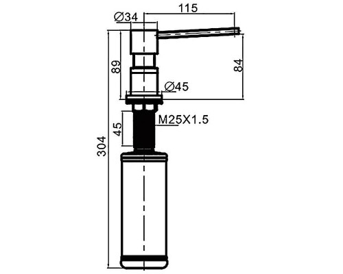 Дозатор для моющего средства Gappo G40 G402-1 Черный матовый