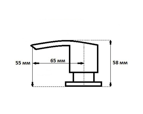 Дозатор для моющего средства GranFest 001 Плоский цвет Песочный