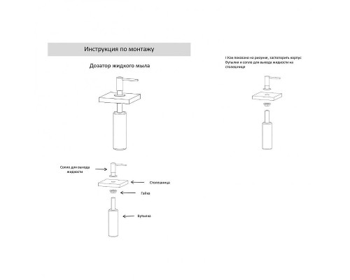 Дозатор для моющего средства Grocenberg AC0031BG цвет Графит