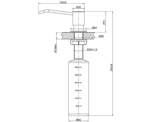 Дозатор для моющего средства Lemark Expert LM8201LGN Светлое золото