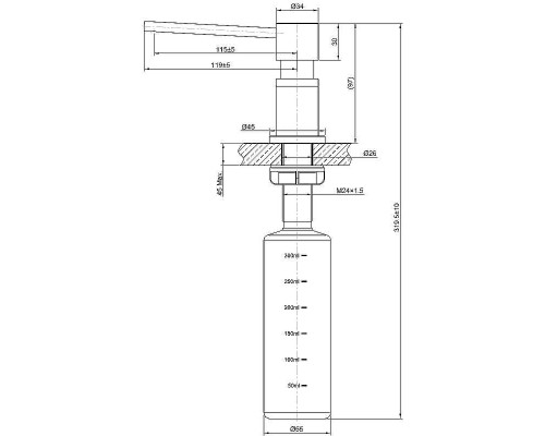 Дозатор для моющего средства Lemark Expert LM8203SC Хром