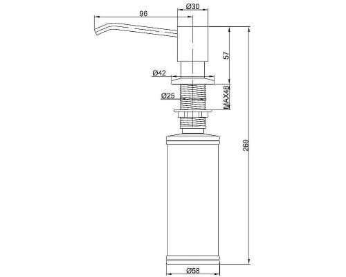 Дозатор для моющего средства Paulmark Rein D002-328 Бежевый