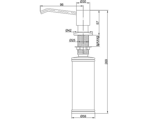 Дозатор для моющего средства Paulmark Rein D002-BG Брашированное золото